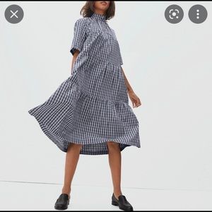 The Tiered Mockneck Dress Everlane XS